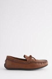 Tan Brown Leather Driver Shoes - Image 2 of 5