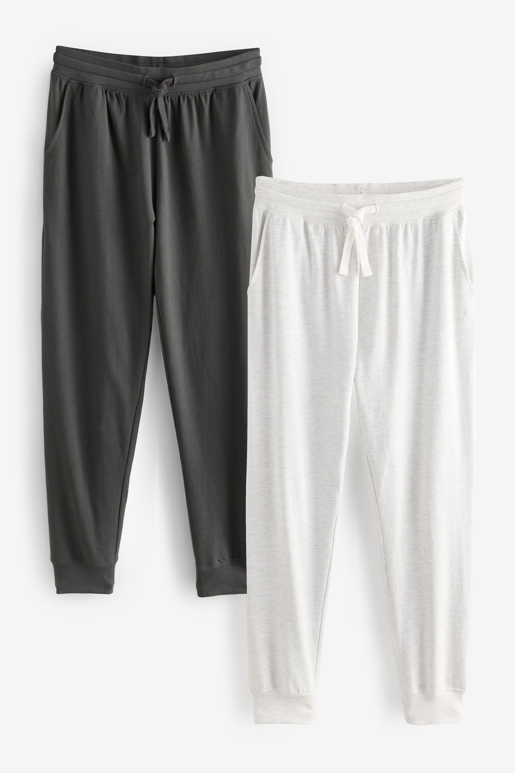 Grey Cuffed Slim Lightweight Joggers 2 Pack