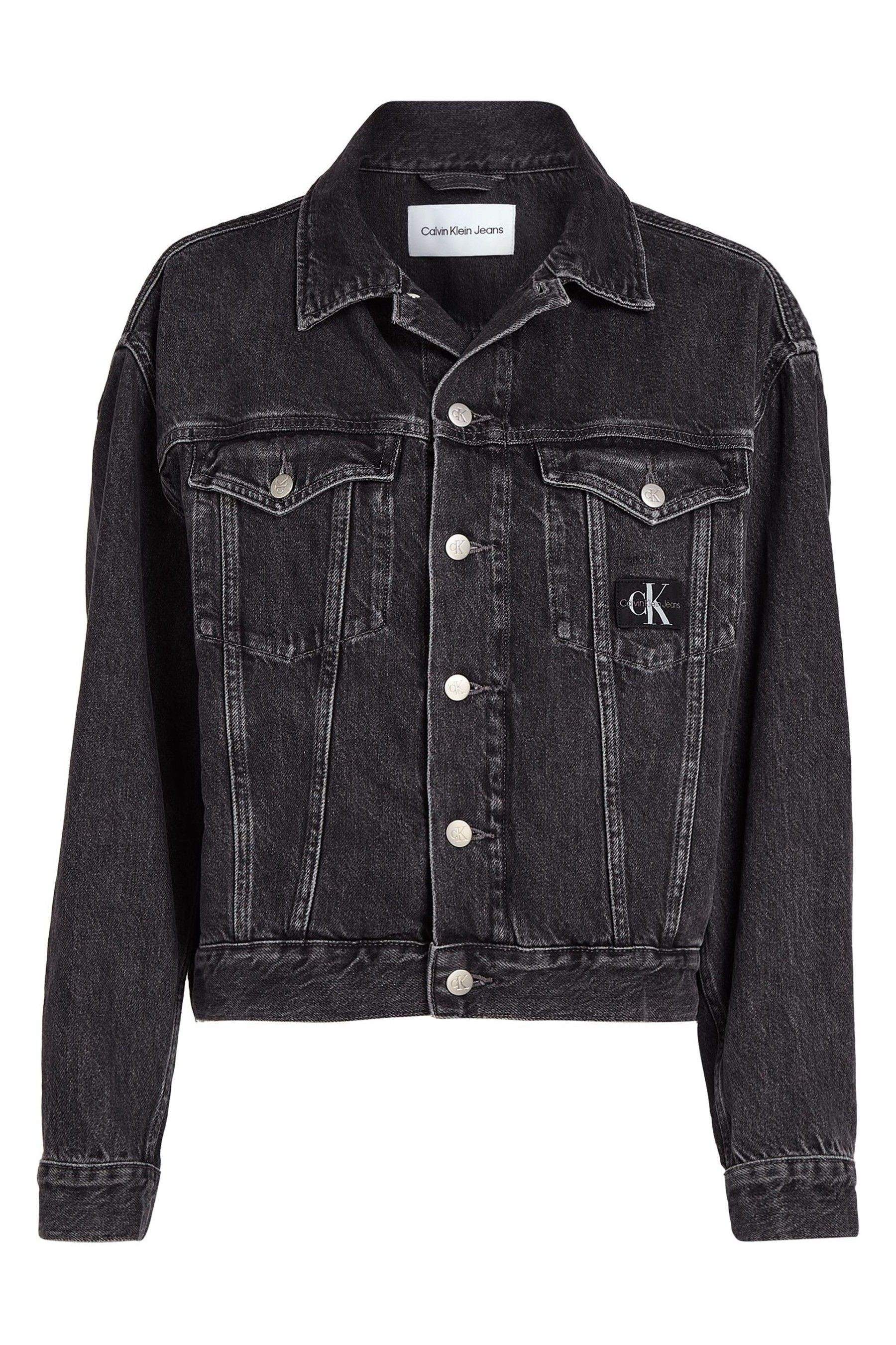 Calvin klein denim jacket black outlet