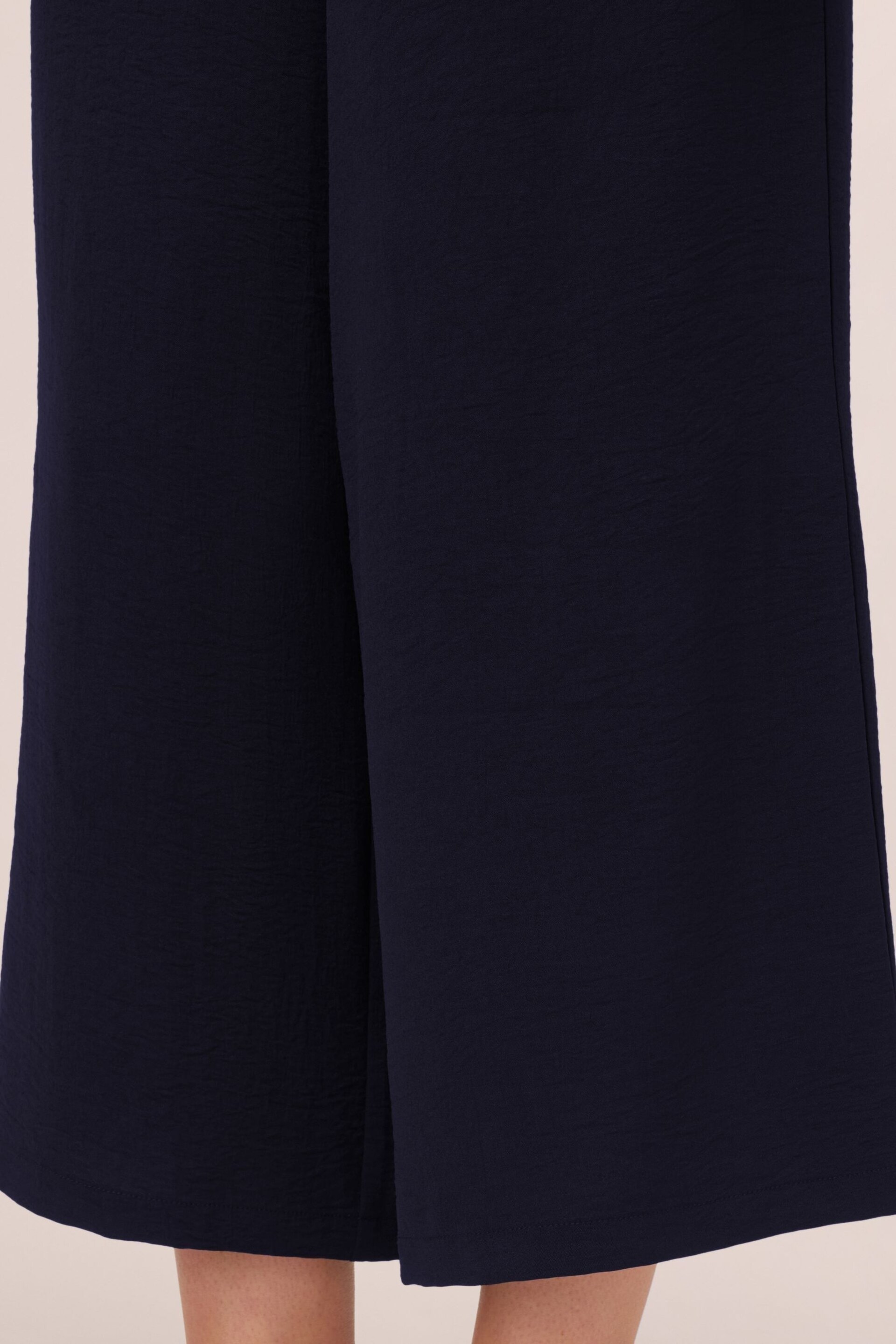 Adrianna Papell Blue Textured Satin Pull On Trousers - Image 5 of 6