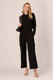 Adrianna Papell Ponte Knit Cargo Pull On Black Trouses - Image 3 of 6