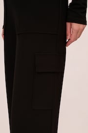 Adrianna Papell Ponte Knit Cargo Pull On Black Trouses - Image 4 of 6