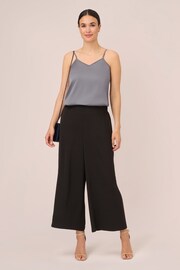 Adrianna Papell Textured Satin Pull On Black Trousers - Image 3 of 6