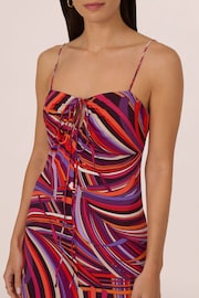 Adrianna Papell Purple Printed Jersey Dress - Image 4 of 7