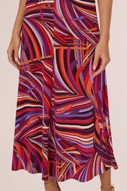 Adrianna Papell Purple Printed Jersey Dress - Image 5 of 7