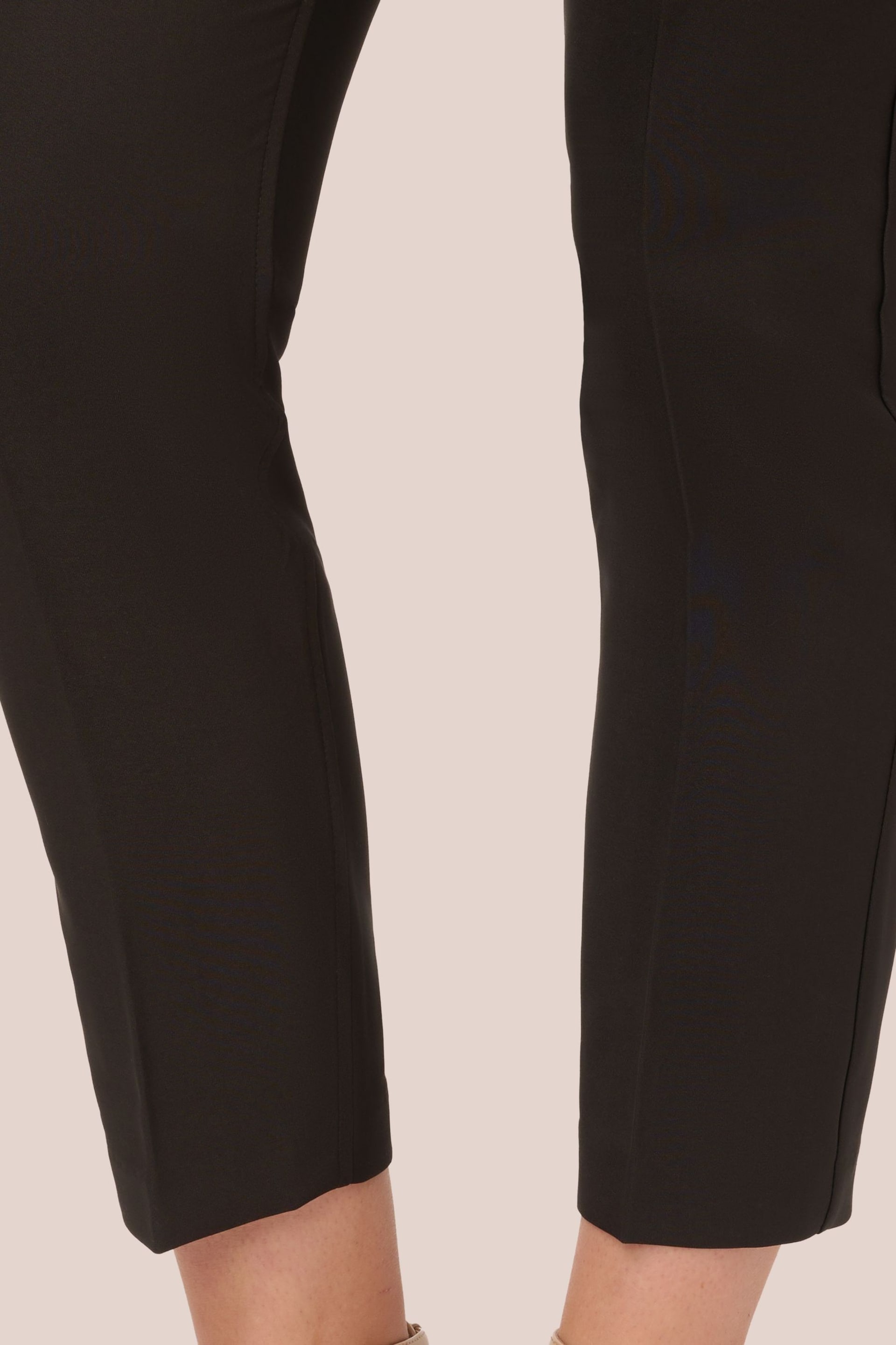 Adrianna Papell Solid Bi-Stretch Pull-On Black Trousers - Image 5 of 6