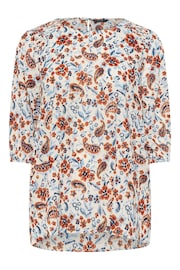 Evans Cream Floral Textu Top - Image 5 of 5