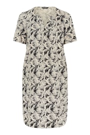 Evans Curve Tropical Print Linen Dress - Image 5 of 5