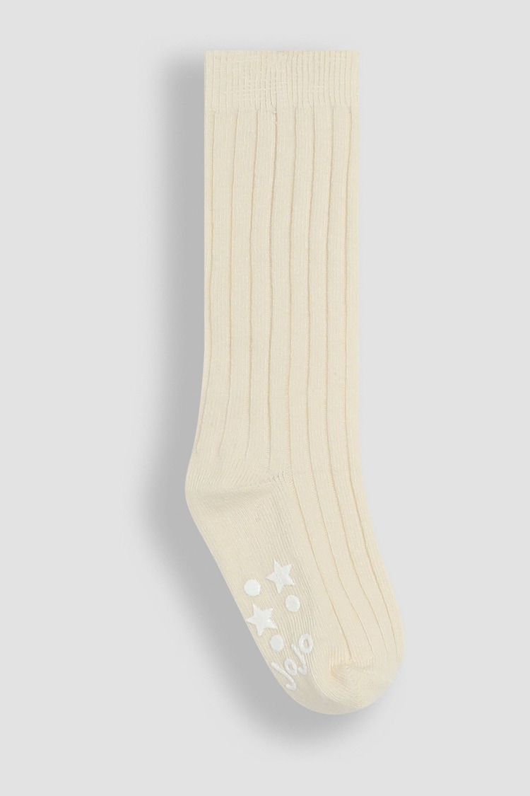 JoJo Maman Bébé Neutral Long Rib Socks 2 Pack - Image 2 of 3