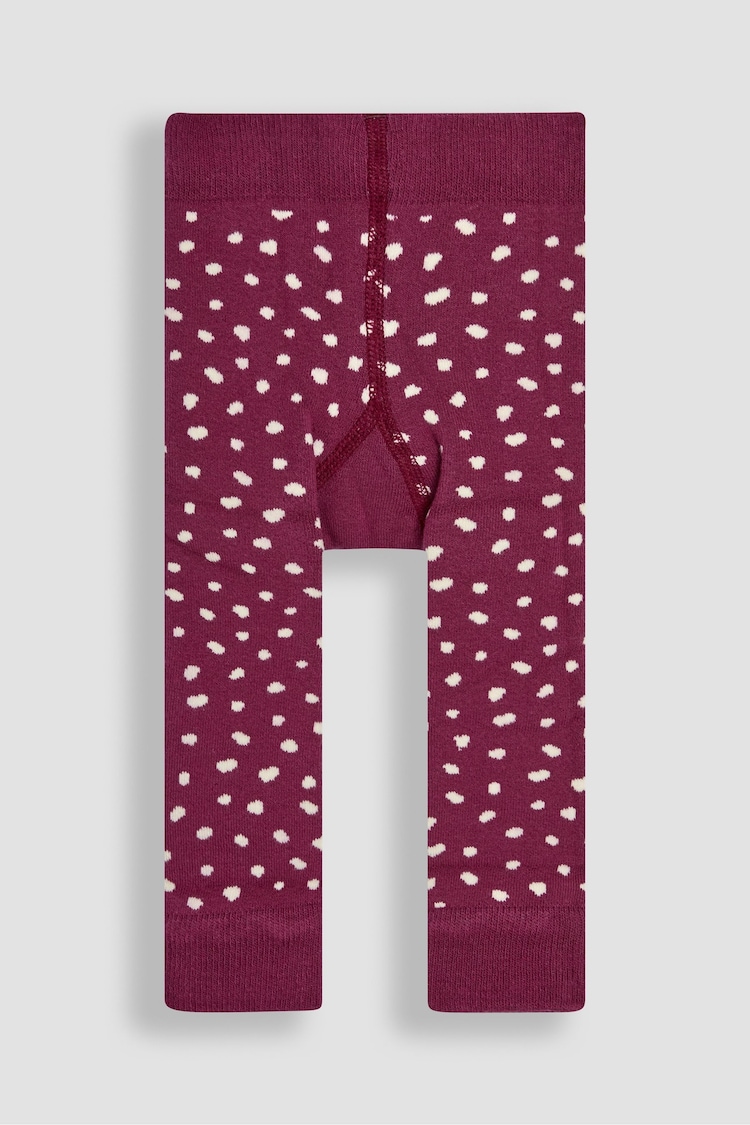 JoJo Maman Bébé Purple Hedgehog Extra Thick Leggings - Image 1 of 3