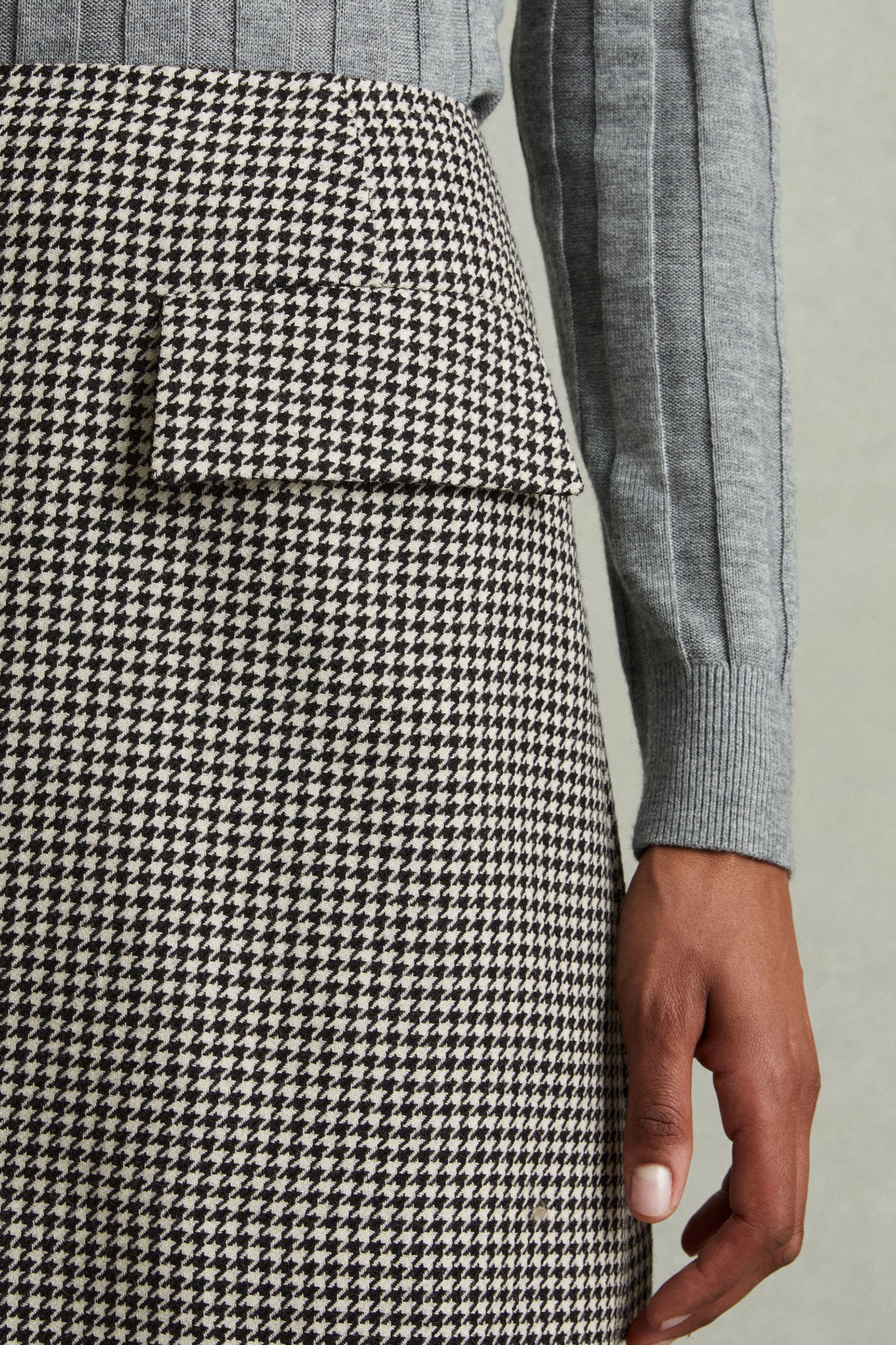 Dogtooth wool skirt cheap