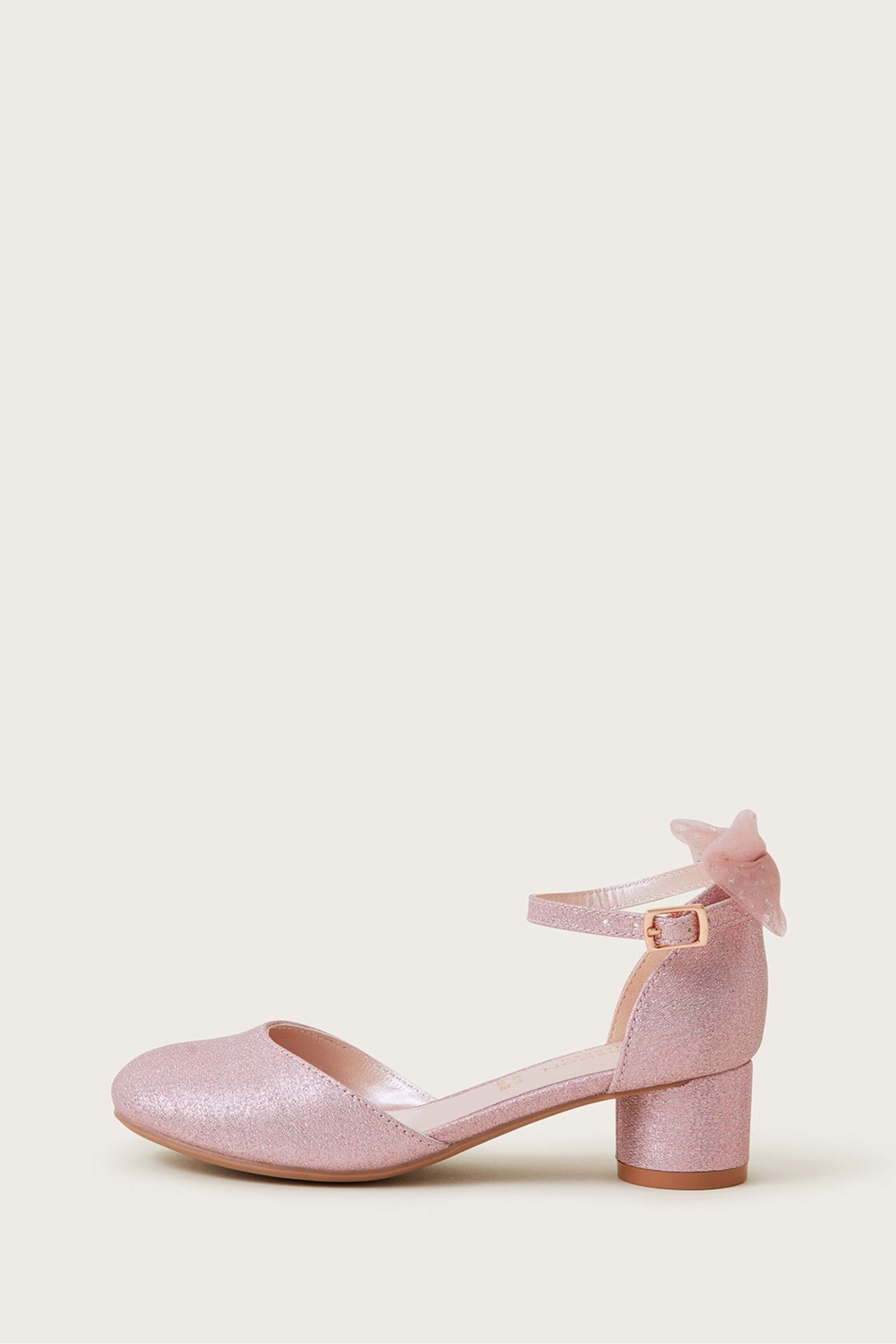 Monsoon Pink Two-Part Bow Heels - Image 1 of 3
