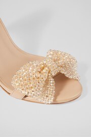 LK Bennett Natural Cristabel Sparkle Bow In Trench Sandals - Image 4 of 4