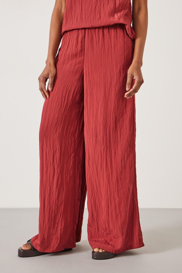 Hush Red Mabel Fluid Wide Leg Trousers - Image 2 of 5