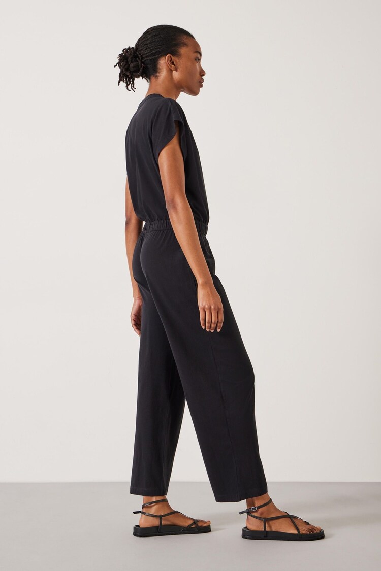 Hush Black Kendall Short Sleeve Jersey Jumpsuit - Image 4 of 5