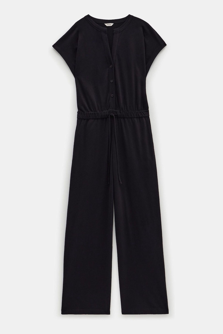 Hush Black Kendall Short Sleeve 100% Cotton Jersey Jumpsuit - Image 5 of 5