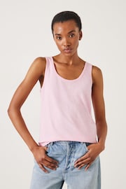 Hush Pink Cotton Slub Tank Top - Image 1 of 5