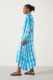 Hush Blue Clarette Check Maxi Dress - Image 4 of 6