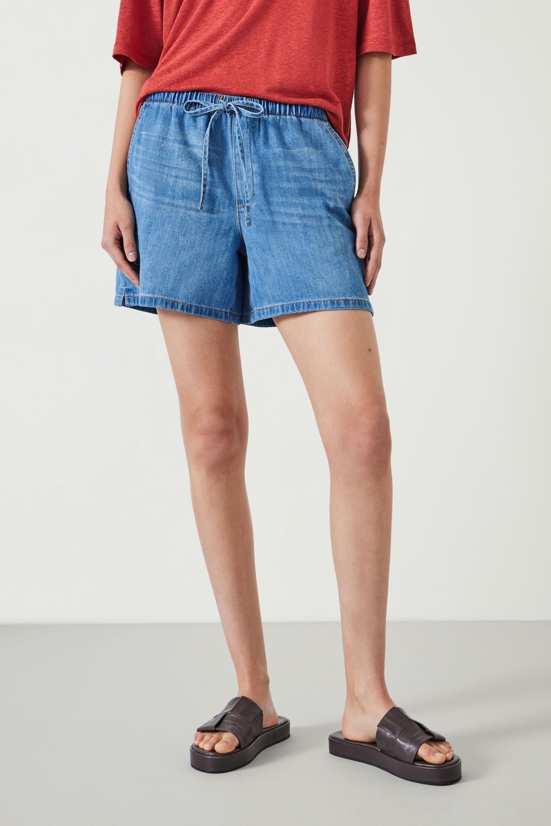 Buy Hush Betty 100 Cotton Denim Pull Shorts Next Ukraine