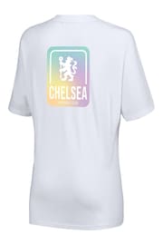 Fanatics Girls Chelsea Graphic Back Print 100% Cotton White T-Shirt - 圖片 3，共 3