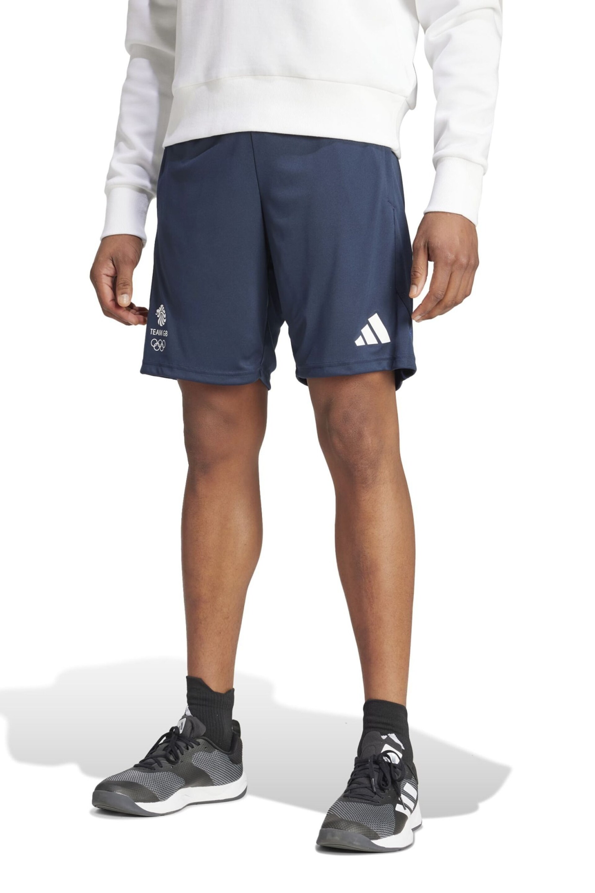 adidas Blue Team GB Training Shorts - Image 1 of 3
