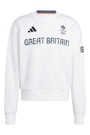 adidas White Team GB Village Sweatshirt - Image 2 of 2