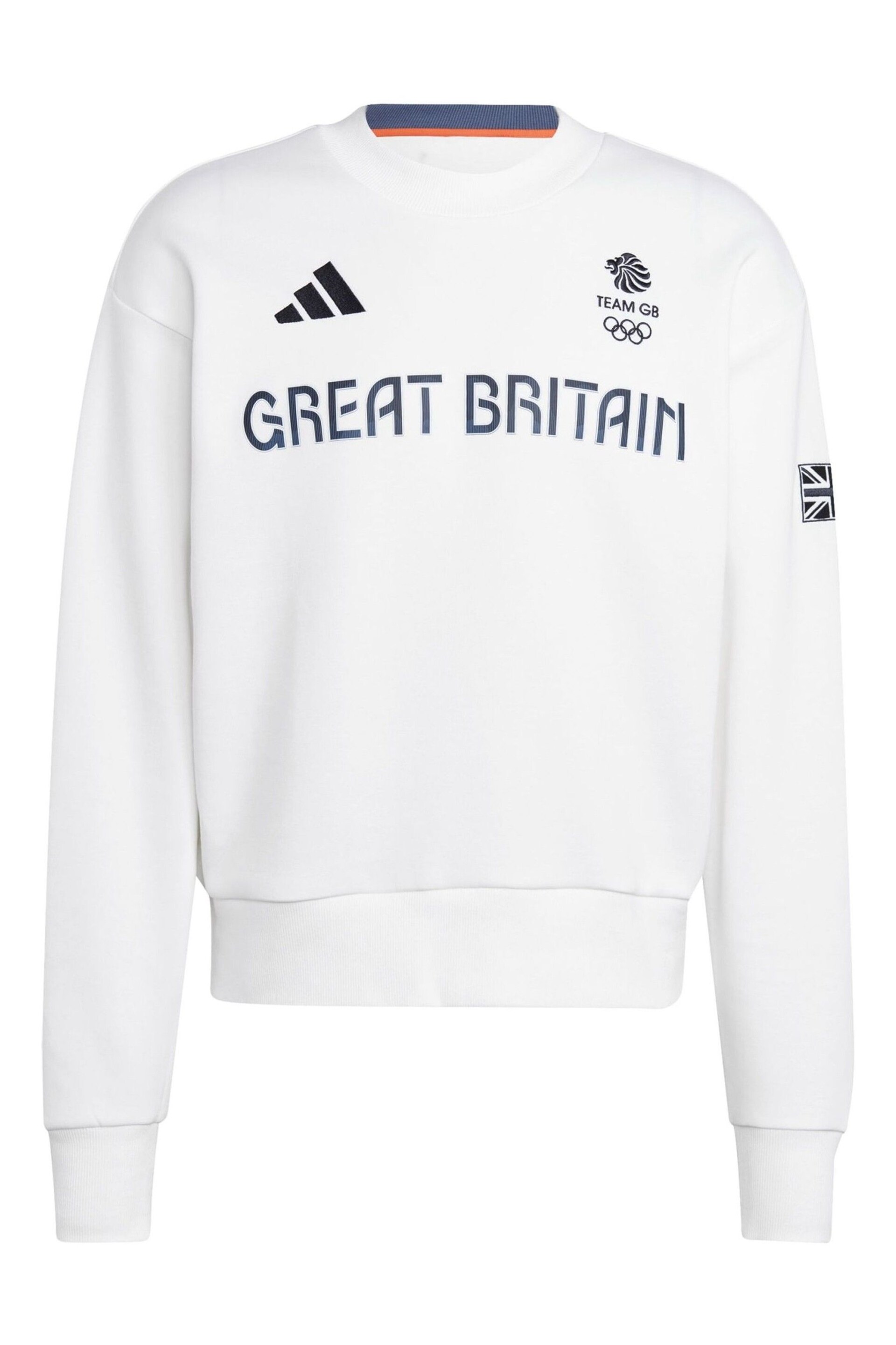 adidas White Team GB Village Sweatshirt - Image 2 of 2