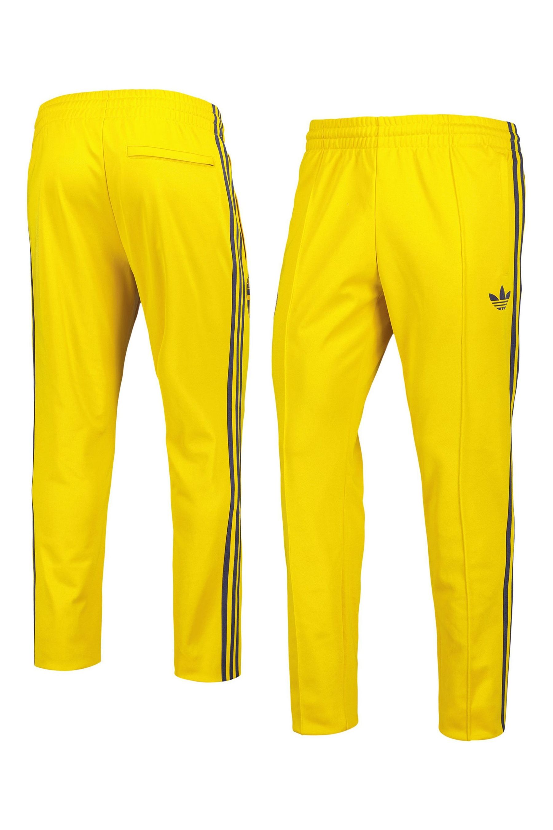 Yellow adidas joggers top