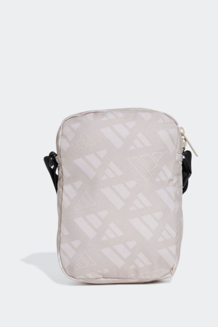 adidas Grey Linear Printed Mono Organiser Crossbody Bag - Image 2 of 5