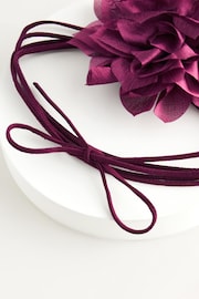 Burgundy Red Corsage Choker Necklace - Image 6 of 6