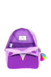 Harry Bear Purple Unicorn Backpack with Pom Pom Keyring - Image 3 of 5