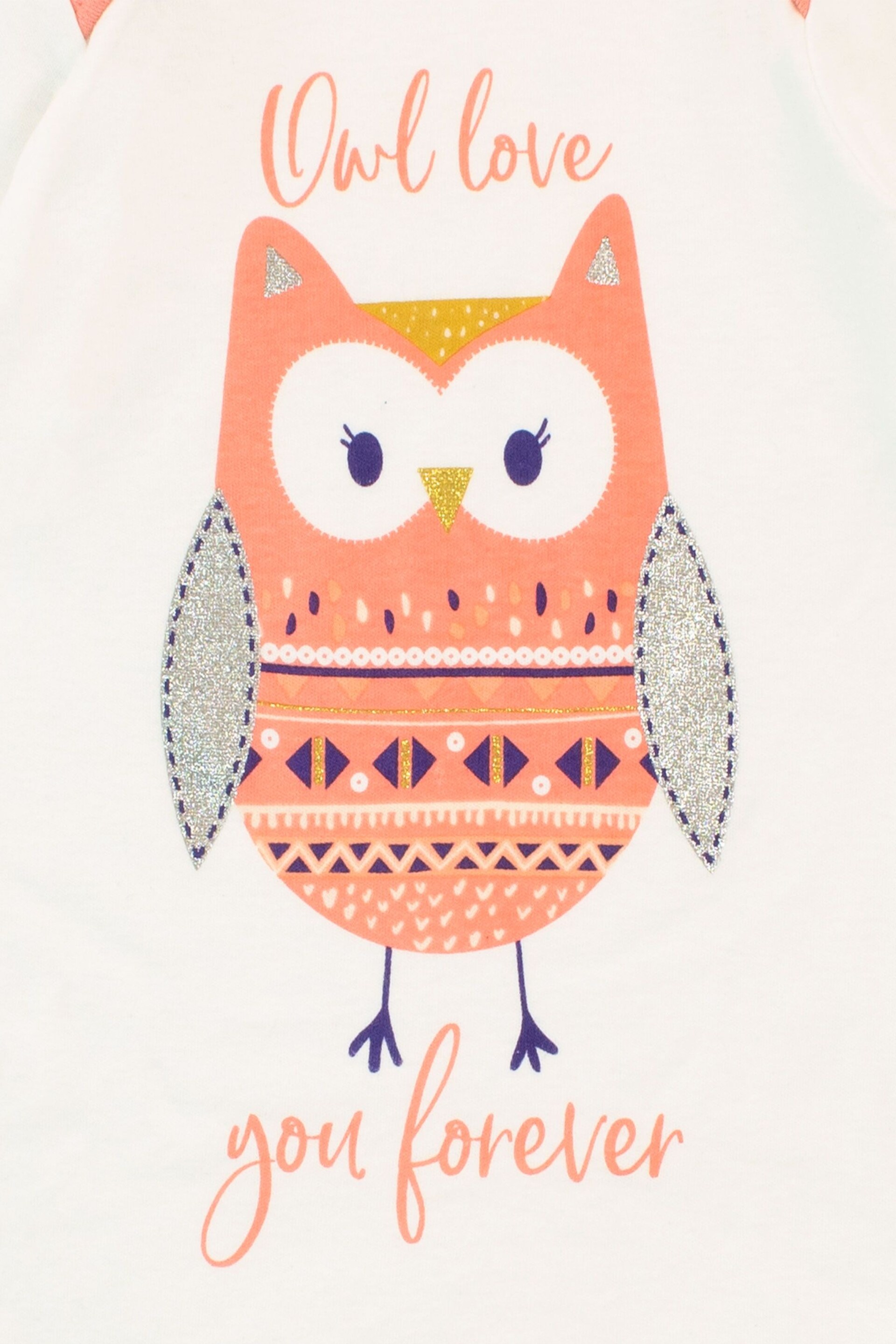 Harry Bear White Owl Love You Forever Sleepsuit & Hat Set - Image 3 of 4