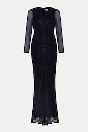 Phase Eight Blue Shannia Ruched Shimmer Maxi Dress - Image 7 of 7