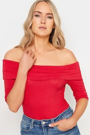 Long Tall Sally Red Bardot Top - Image 4 of 5