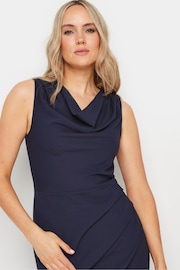 Long Tall Sally Blue Cowl Neck Wrap Dress - Image 2 of 5