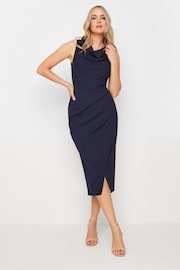 Long Tall Sally Blue Cowl Neck Wrap Dress - Image 4 of 5