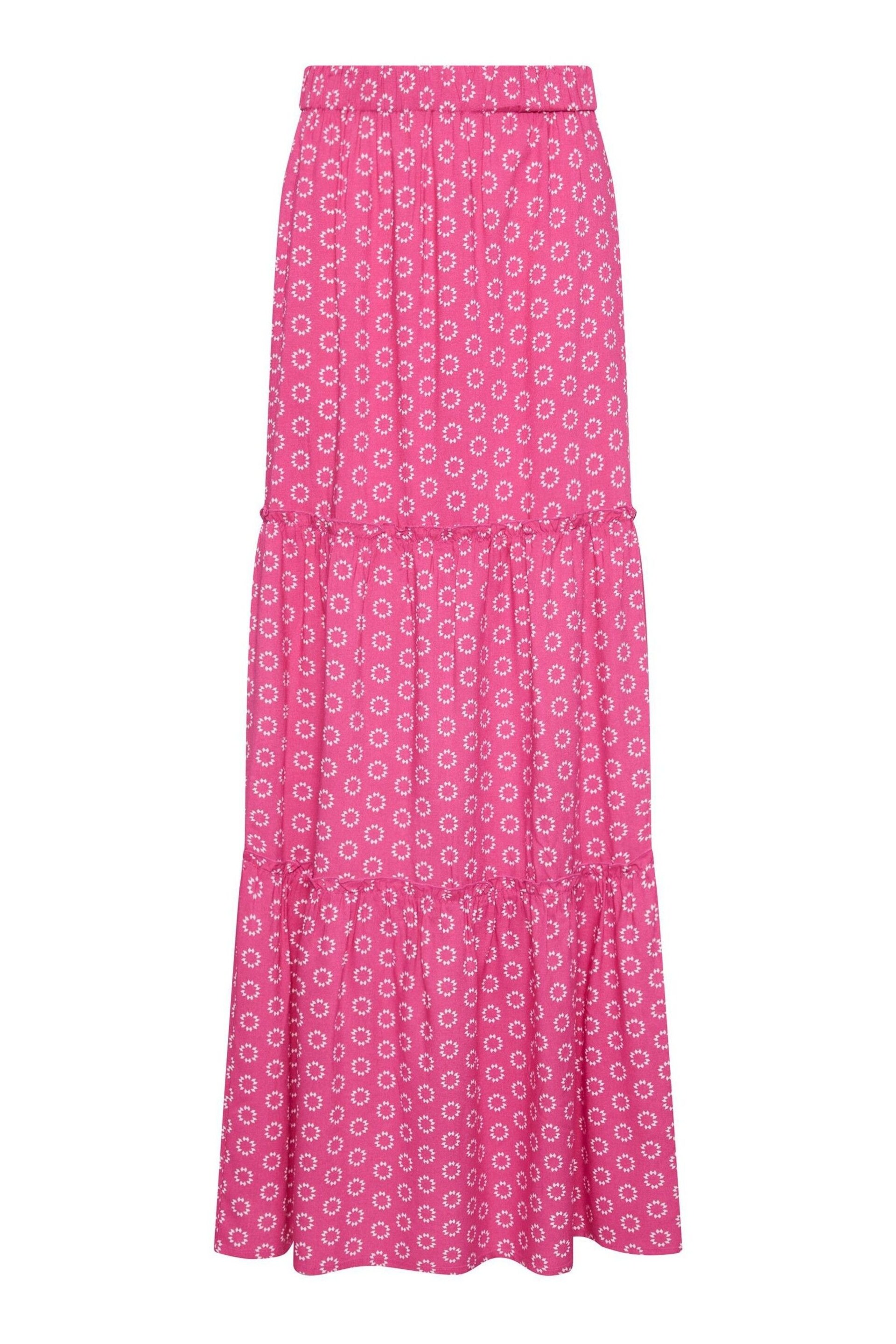 Long Tall Sally Pink Printed Tiered Maxi Skirt - Image 5 of 5