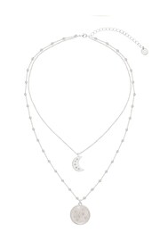 Caramel Jewellery London Silver Tone Constellation White Quartz Layered Necklace - Image 1 of 6