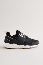 BOSS Dark Black Logo Strap Trainers - Image 1 of 5