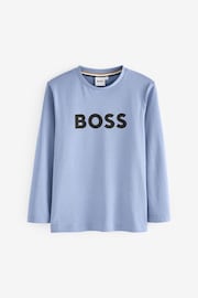 BOSS Blue Classic Logo Long Sleeve T-Shirt - Image 1 of 1