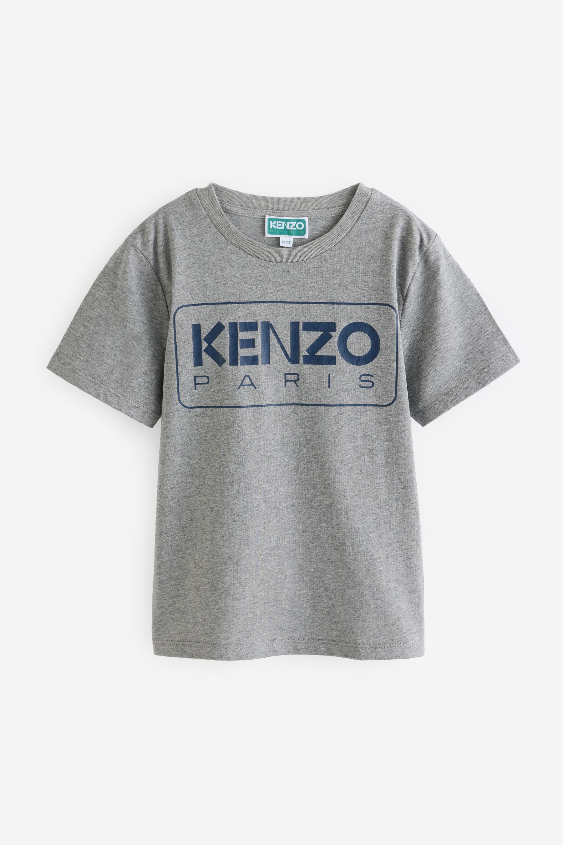 KENZO KIDS Grey Paris Logo Short Sleeved T Shirt