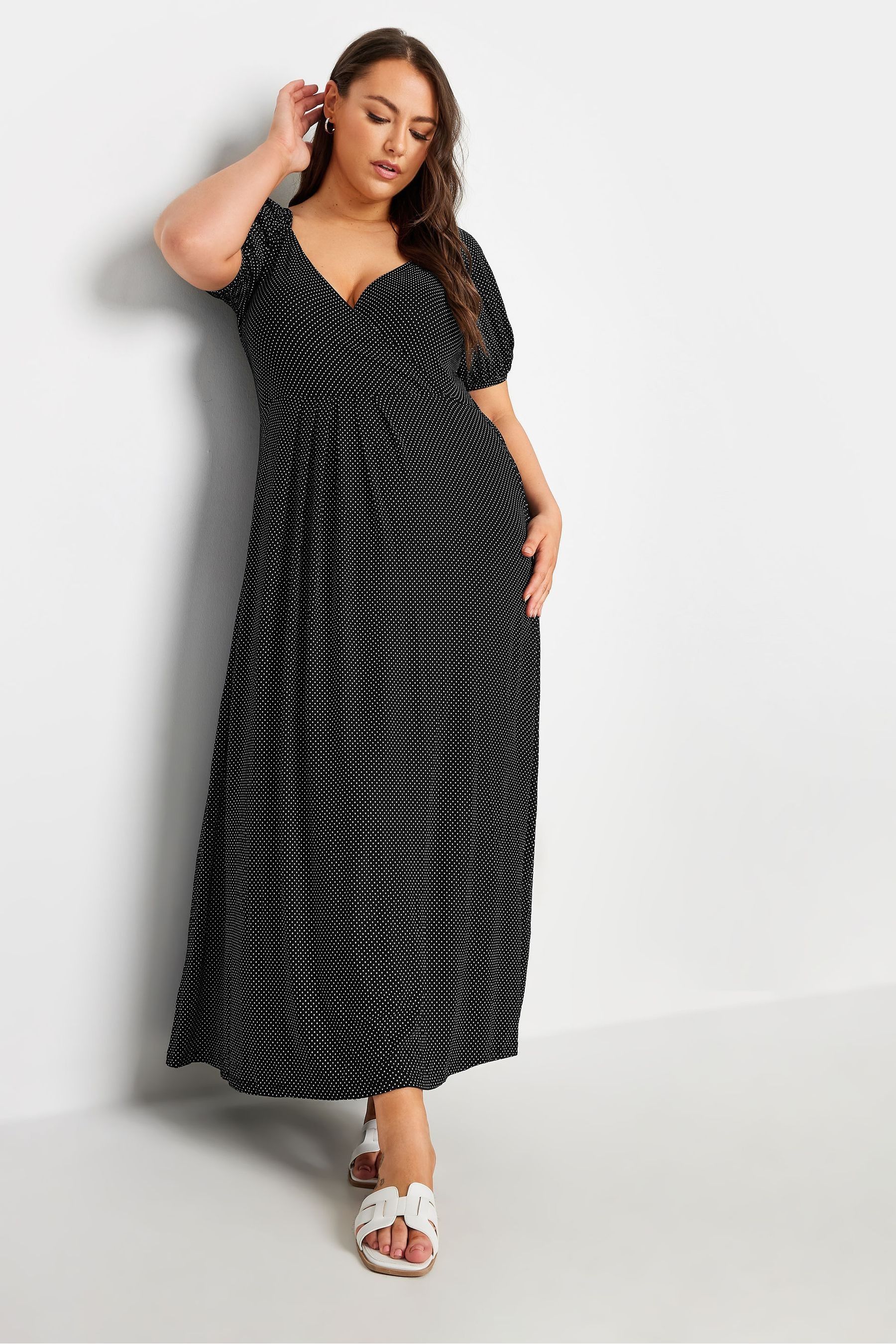 Polka dot wrap dress uk sale