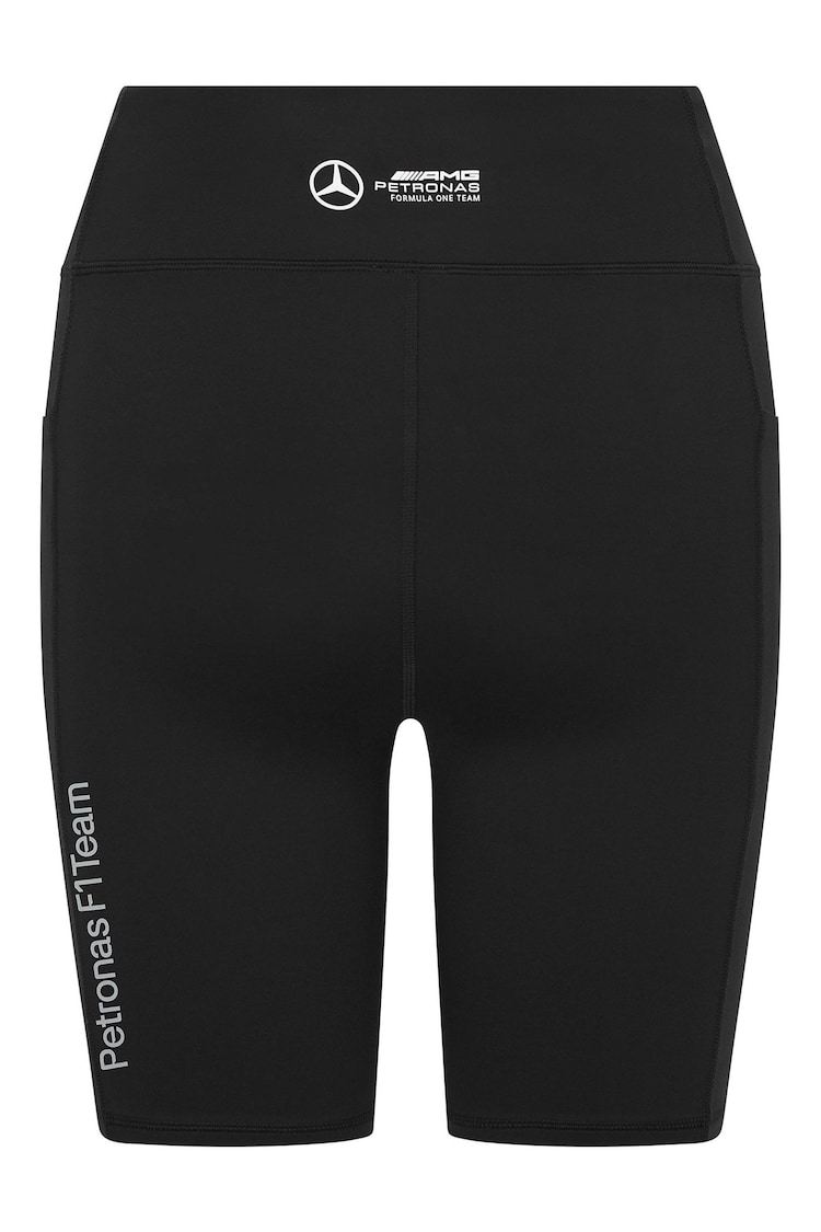 Fanatics Womens Mercedes AMG Petronas F1 Bike Black Shorts - Image 3 of 3