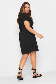 Yours Curve Black T-Shirt Drawcord Dress - Image 2 of 5