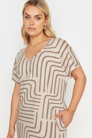 Yours Curve Natural Throw On T-Shirt Midaxi Dress - Image 3 of 5