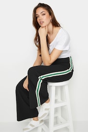 Long Tall Sally Black Wide Leg Striped Trousers - Image 1 of 6