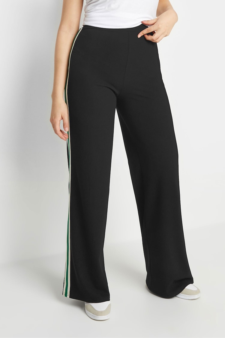 Long Tall Sally Black Wide Leg Striped Trousers - Image 2 of 6