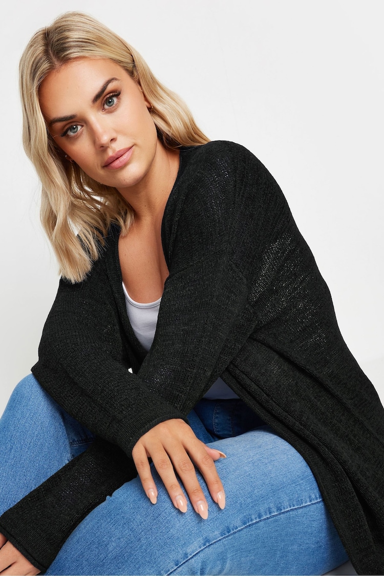 Yours Curve Black Knitted Cardigan - Image 1 of 5