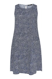 Yours Curve Blue Sleeveless Swing Dress - Image 5 of 5