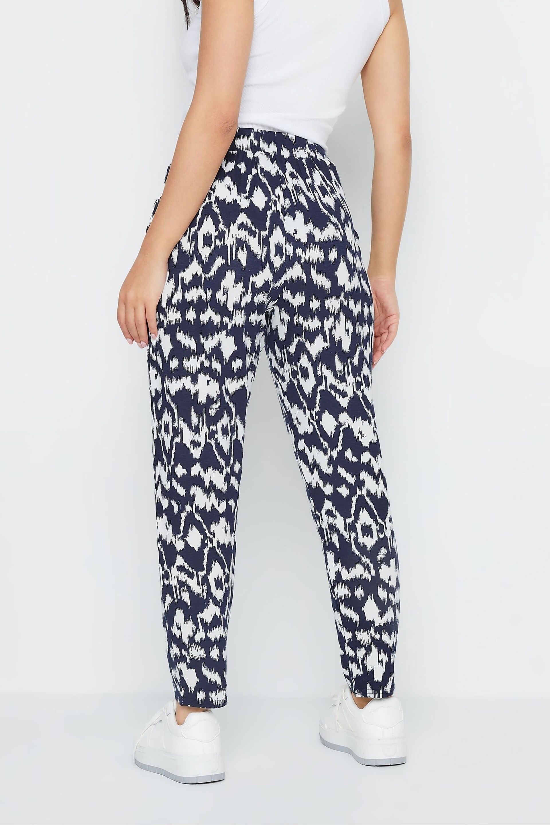 PixieGirl Petite Blue Abstract Harem Trousers - Image 2 of 5